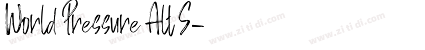 World Pressure Alt S字体转换 World Pressure Alt S字体转换